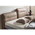 BOXSPRINGBETT 200/200 cm  in Hellbraun  - Hellbraun/Schwarz, Design, Textil/Metall (200/200cm) - Johann Jakob