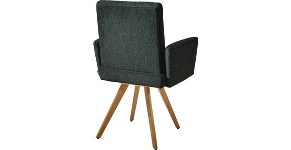ARMLEHNSTUHL in Flachgewebe - Türkis/Eichefarben, Design, Holz/Textil (56/92/60cm) - Dieter Knoll