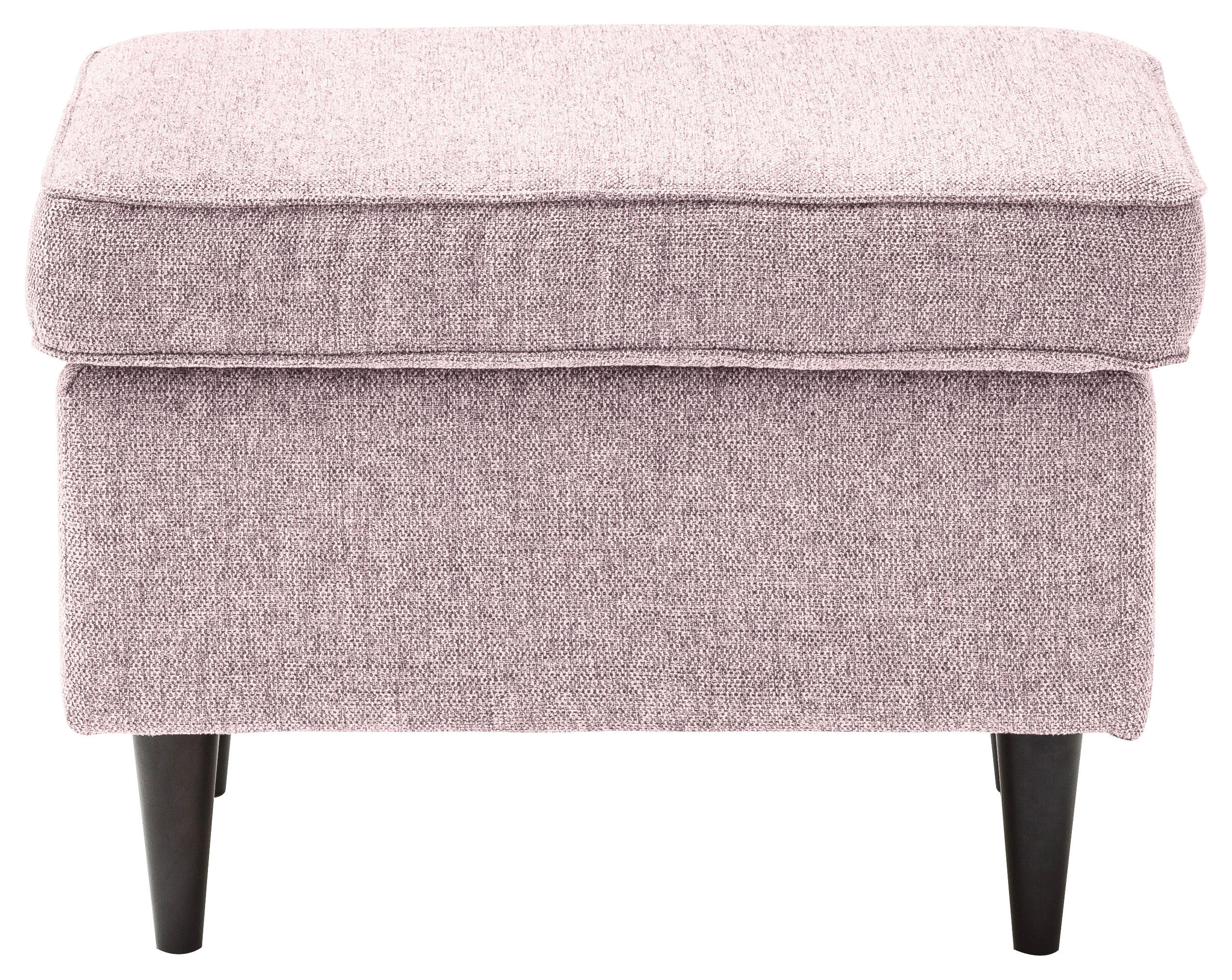 HOCKER Webstoff Rosa  - Schwarz/Rosa, Basics, Textil (63/43/42cm) - MID.YOU