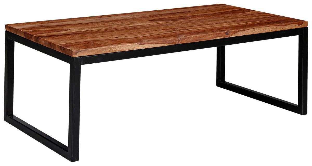 Măsuță De Cafea din lemn, 110/60/40 cm - culoare lemn sheesham/negru, Konventionell, lemn/metal (110/60/40cm) - MID.YOU