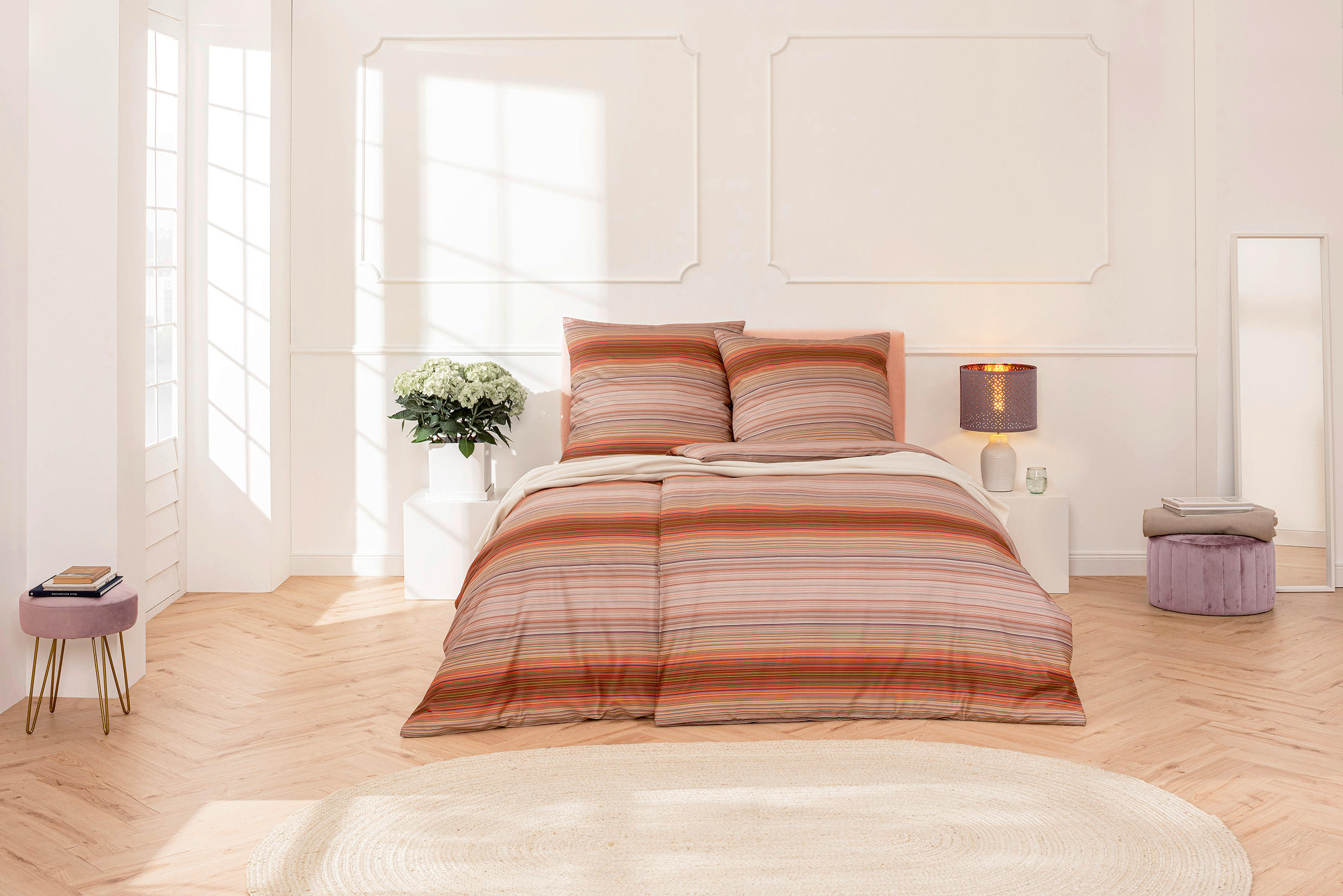 BETTWÄSCHE Atelier Makosatin 135/200 cm  - Multicolor, Design, Textil (135/200cm) - Estella