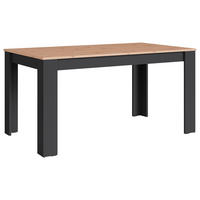 ESSTISCH rechteckig Anthrazit, Eiche Artisan  - Anthrazit/Eiche Artisan, MODERN, Holzwerkstoff (160/90/75cm) - MID.YOU