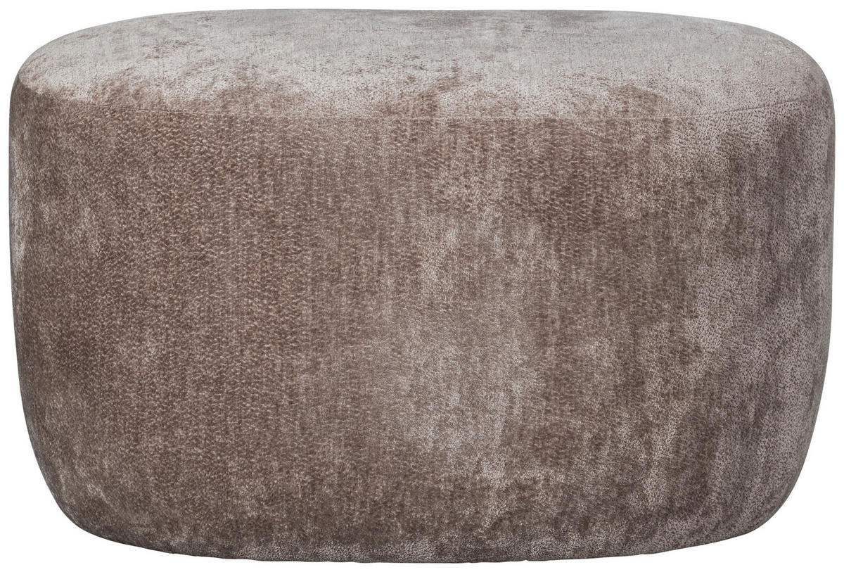 HOCKER in Textil Taupe  - Taupe, Design, Textil (73/43/51cm) - Livetastic