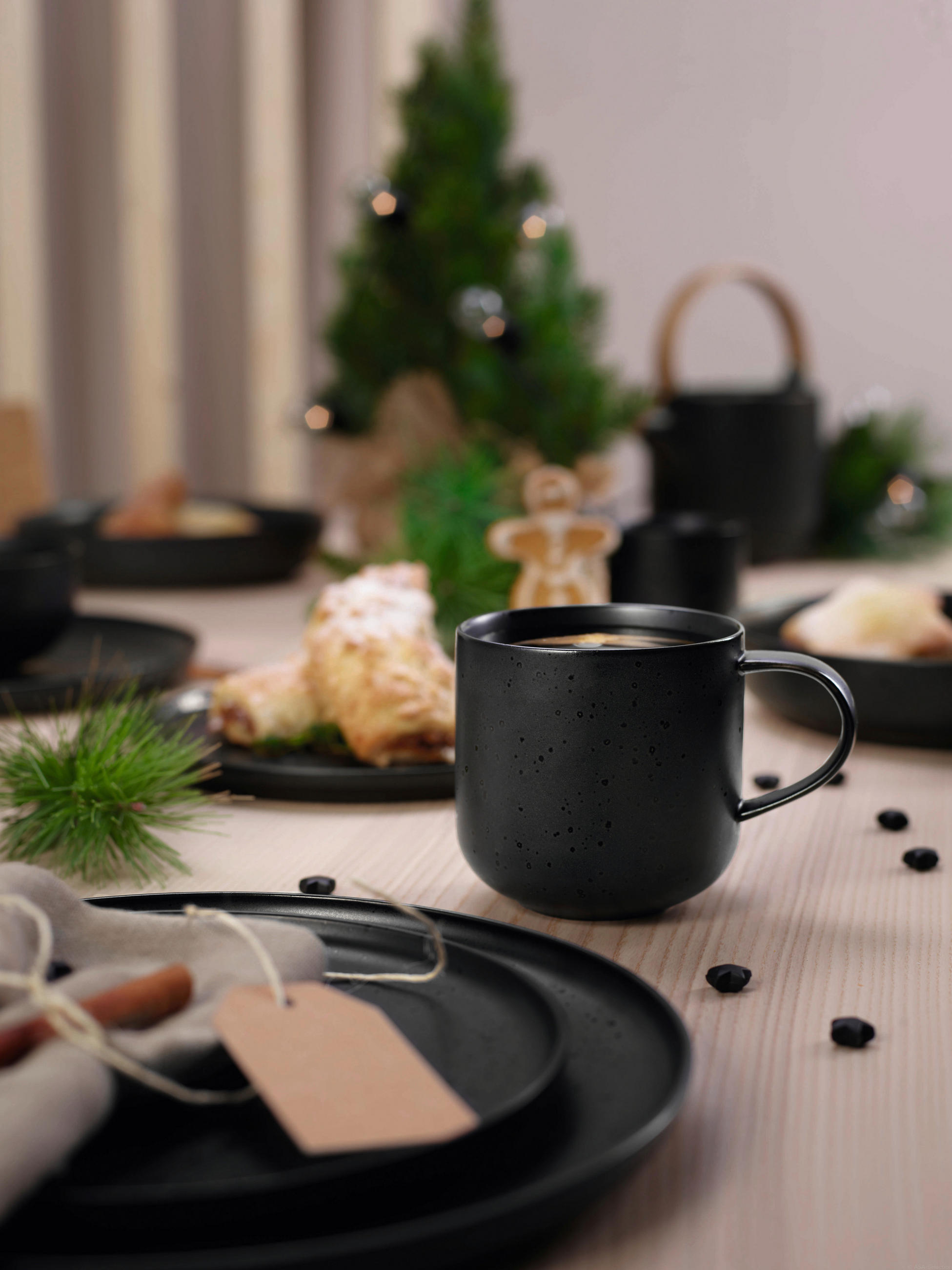 HRNEK NA KÁVU porcelán keramika  - černá, Design, keramika (9,2/9,5cm) - ASA