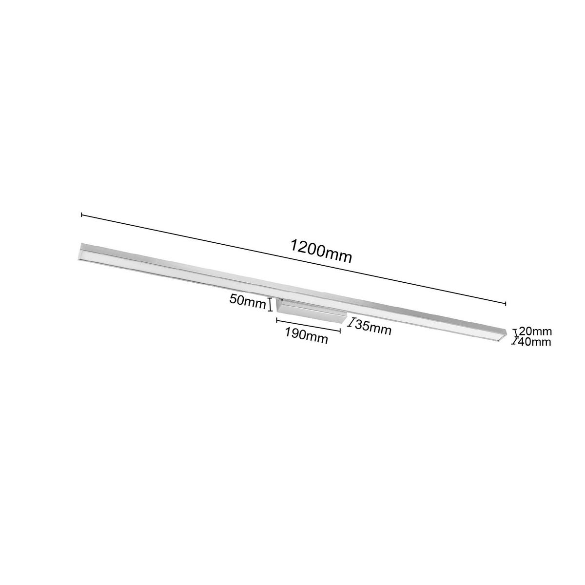 LED-WANDLEUCHTE Aurora 120/5/7 cm   - Alufarben, Basics, Kunststoff/Metall (120/5/7cm) - Novel