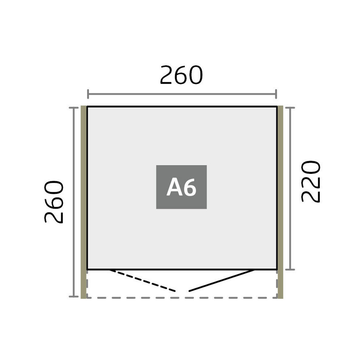 GERÄTEHAUS 260/218/260 cm  - Dunkelgrau, Design, Metall (260/218/260cm) - Biohort