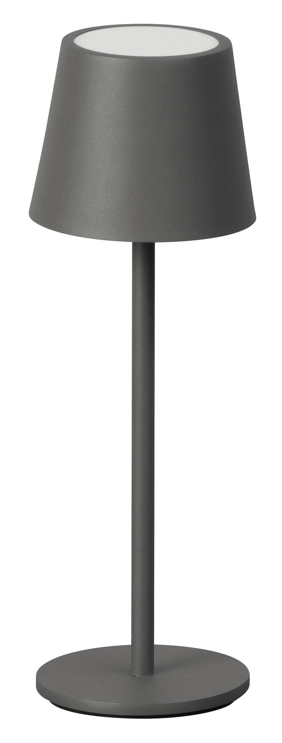 AKKU-TISCHLEUCHTE Roxi 27,5/9 cm  - Grau, KONVENTIONELL, Metall (27,5/9cm)