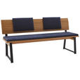 SITZBANK 140/85/56 cm  in Blau, Schwarz, Wildeiche  - Blau/Wildeiche, KONVENTIONELL, Holz/Textil (140/85/56cm) - Valnatura