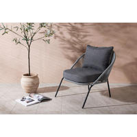 LOUNGESESSEL  - Schwarz/Grau, KONVENTIONELL, Kunststoff/Metall (73/78/85cm) - Gardenson