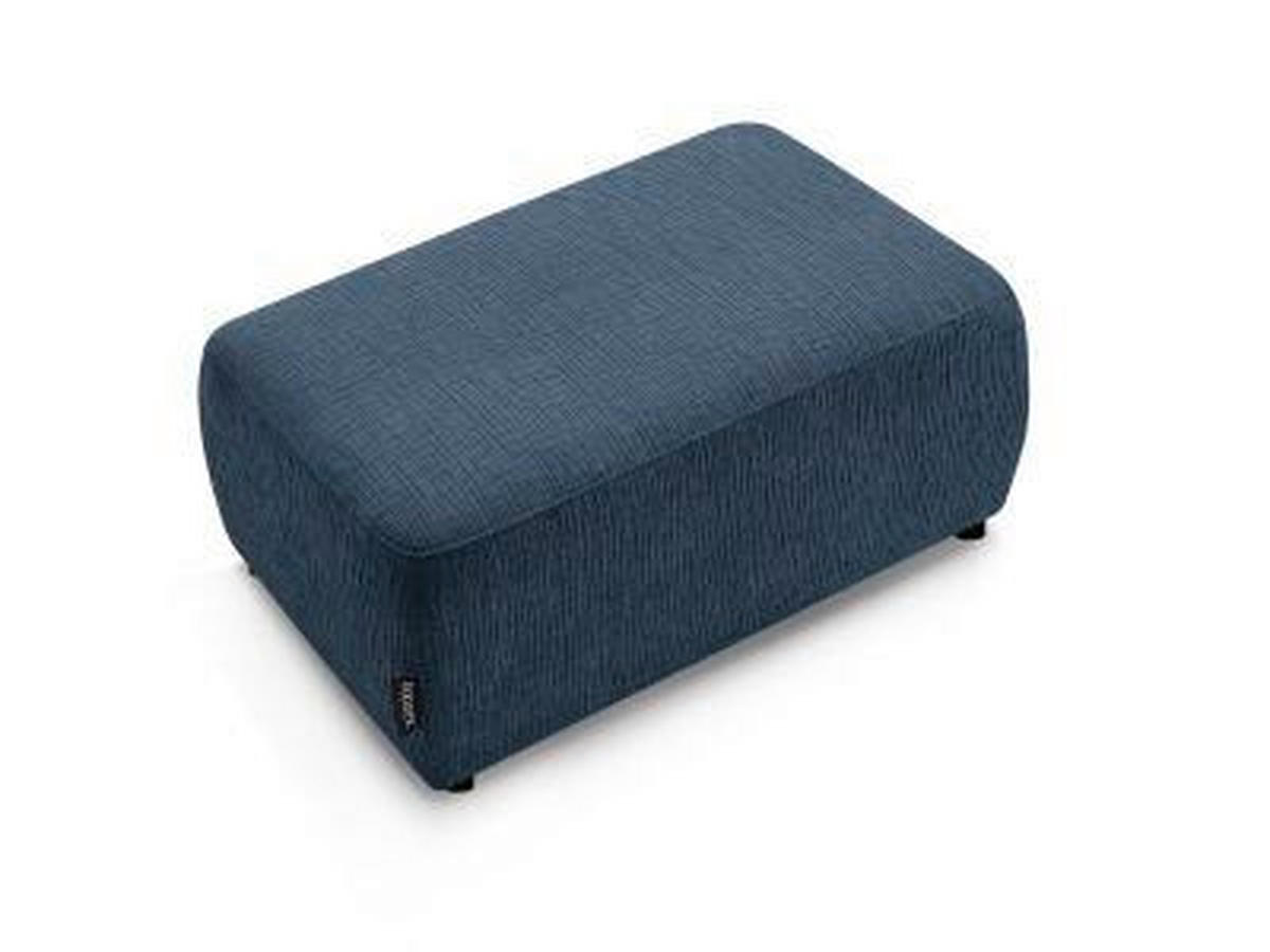 HOCKER ATILLA Struktur Dunkelblau  - Schwarz/Dunkelblau, MODERN, Kunststoff/Textil (92/44/48cm)