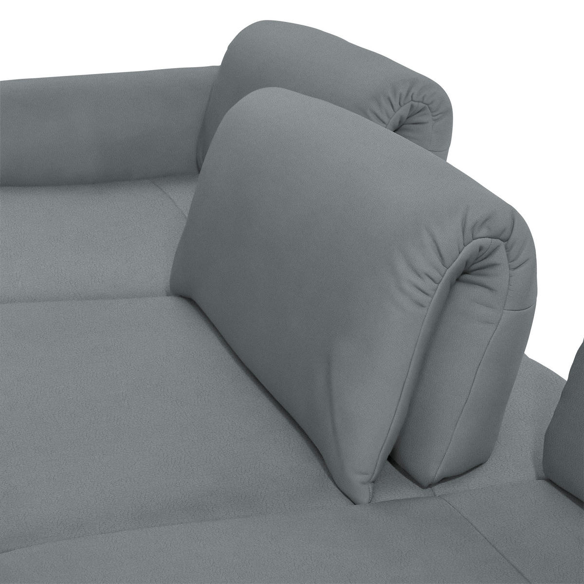 ECKSOFA in Echtleder Hellblau  - Anthrazit/Hellblau, Design, Leder/Metall (173/308cm) - Joop!