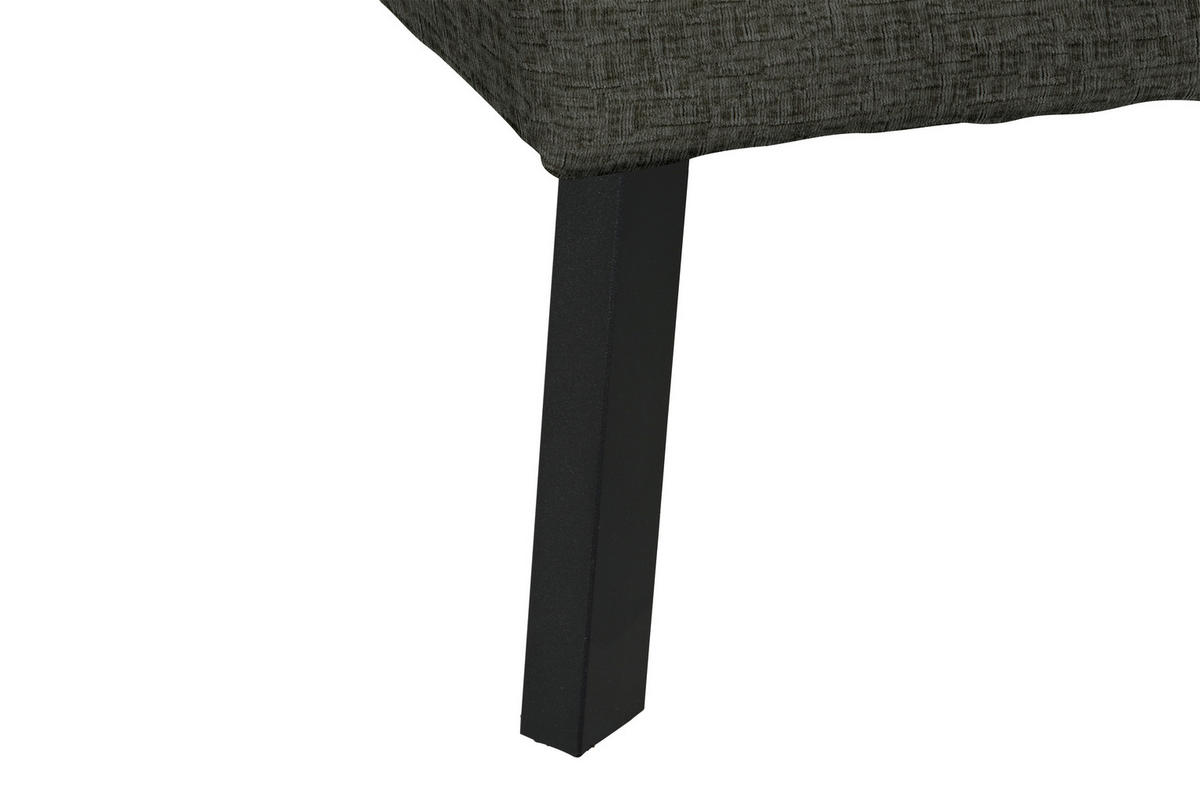ECKSOFA in Chenille Graubraun  280/205 cm  - Graubraun/Schwarz, Design, Textil/Metall (280/205cm) - Xora