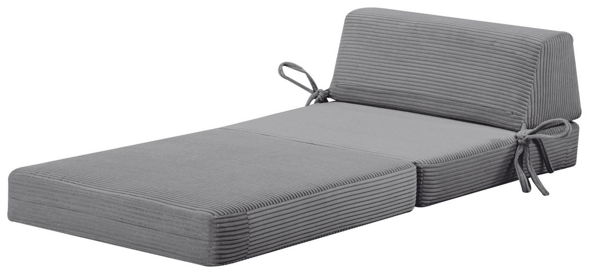 SCHLAFSESSEL in Cord Hellgrau  - Hellgrau, Design, Textil/Metall (75/58/80cm) - Livetastic