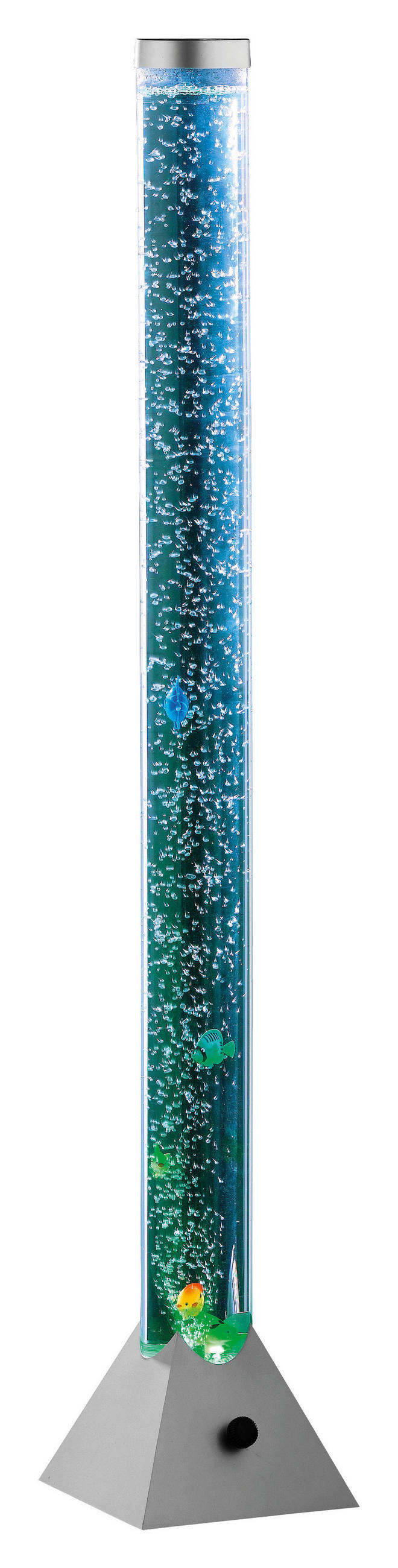 Wassersäule - Transparent/Titanfarben, Trend, Kunststoff (21,5/130/21,5cm)