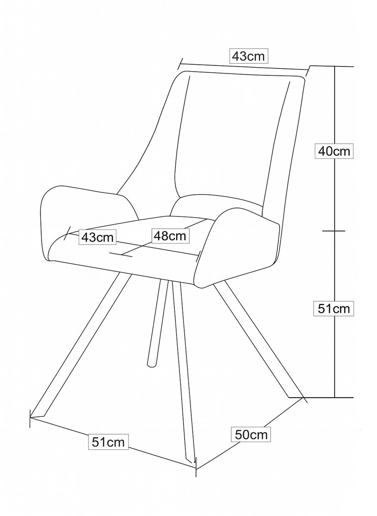 STUHL-SET 2 Stück  in Webstoff  - Creme/Schwarz, MODERN, Textil/Metall (56/91/63cm) - MID.YOU