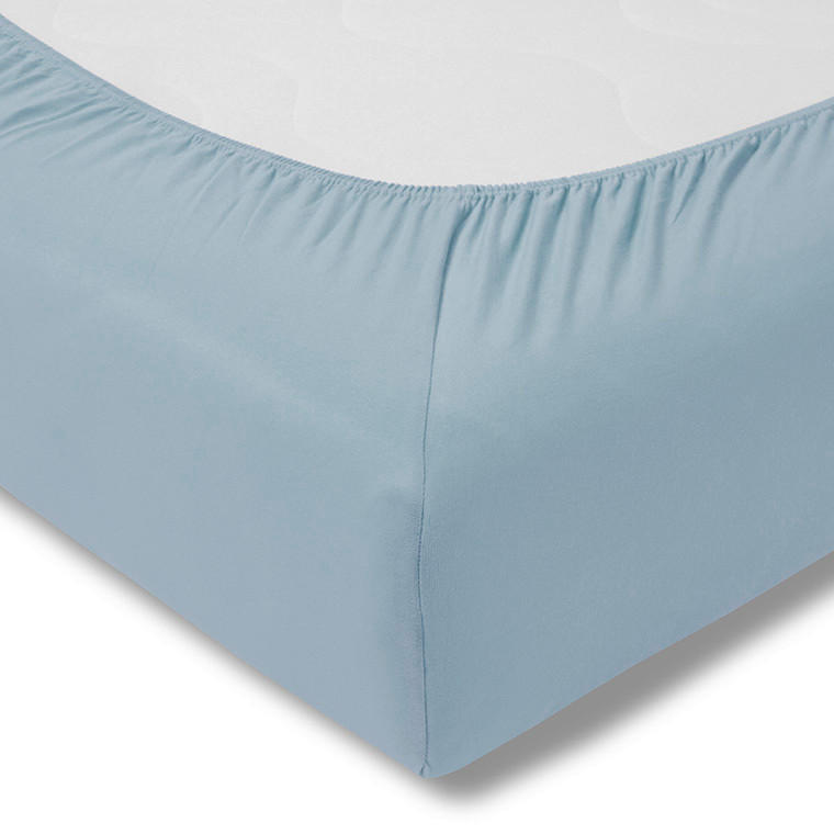 SPANNBETTTUCH Exquisit Single-Jersey  - Hellblau, Basics, Textil (100/200cm) - Estella