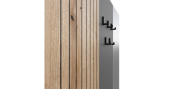 GARDEROBE  in 120/200/36,6 cm  - Eichefarben/Anthrazit, KONVENTIONELL, Holzwerkstoff (120/200/36,6cm) - Carryhome