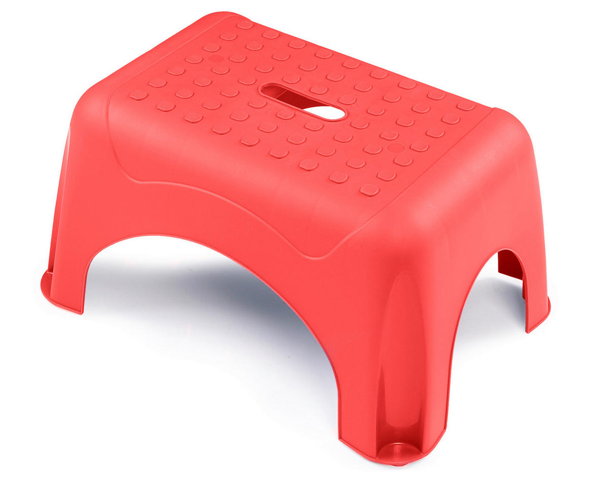 TRITTHOCKER  - Pink/Koralle, Basics, Kunststoff (44/23,5/31cm)