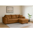 ECKSOFA Goldfarben Webstoff  - Goldfarben/Braun, KONVENTIONELL, Holz/Textil (170/235cm) - Carryhome
