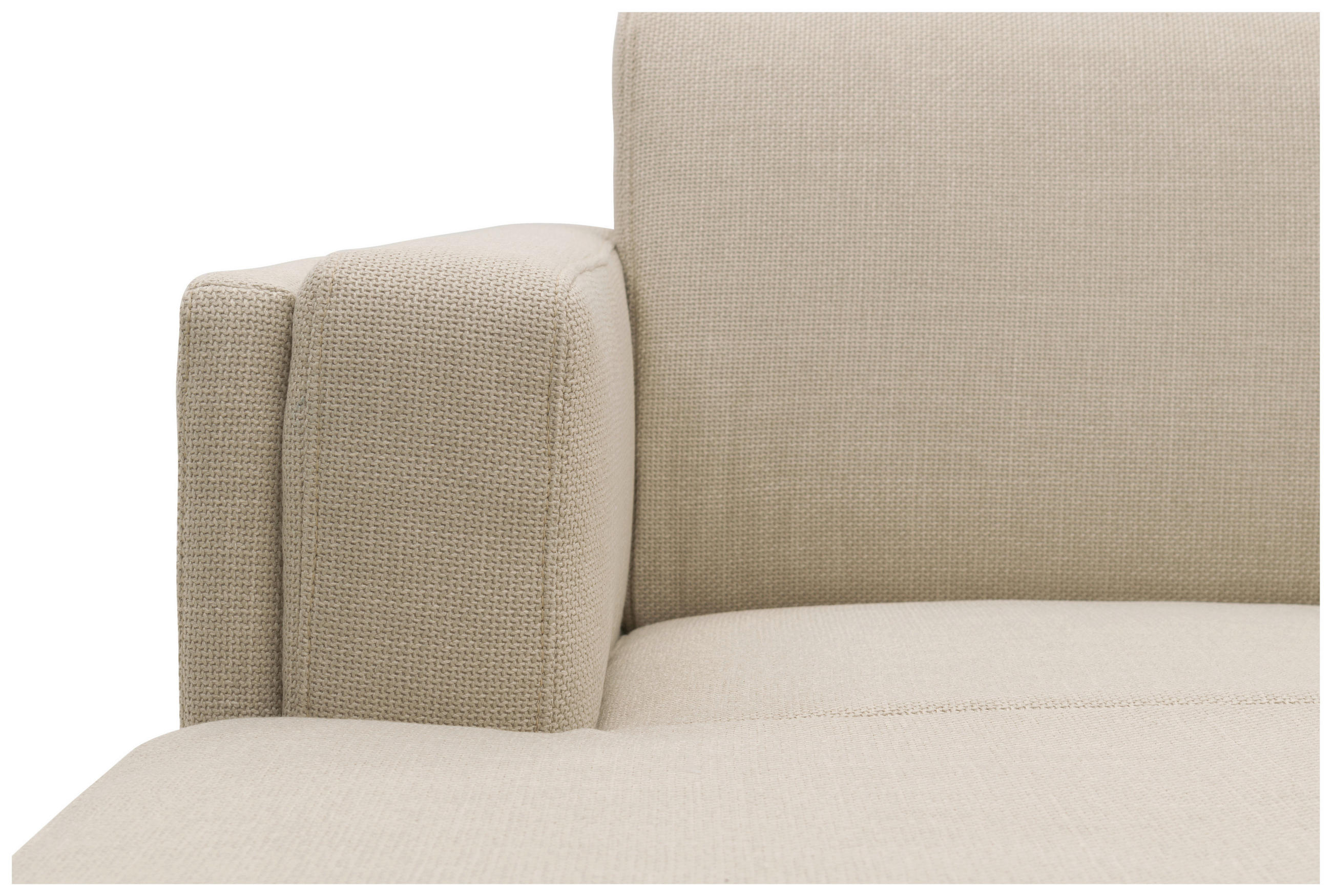 ECKSOFA in Webstoff Beige  214/146 cm  - Beige/Schwarz, Design, Textil/Metall (214/146cm) - LOOKS by W.Joop