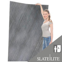 WANDPANEEL Anthrazit, Grau, Dunkelgrau  - Dunkelgrau/Anthrazit, Basics, Kunststoff/Stein (240/120cm)