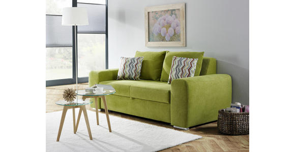 SCHLAFSOFA in Textil Hellgrau - Chromfarben/Hellgrau, Design, Holz/Textil (199/92/97cm) - Hom`in
