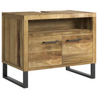 WASCHBECKENUNTERSCHRANK 79/64/39 cm  - Anthrazit/Schwarz, Natur, Holz/Metall (79/64/39cm) - Livetastic