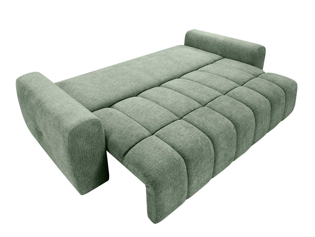 SCHLAFSOFA Grün  - Schwarz/Grün, Design, Kunststoff/Textil (241/90/106cm) - MID.YOU