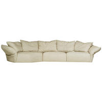 SOFFA i textilväv beige  - beige, Klassisk, metall/trä (420/95/125/185cm) - Novel