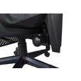 GAMINGSTUHL  in Lederlook, Netzbespannung Schwarz  - Schwarz, MODERN, Kunststoff/Textil (59/107-117/58cm) - Carryhome
