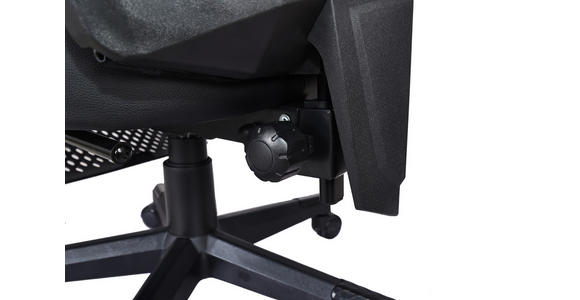 GAMINGSTUHL  in Lederlook, Netzbespannung Schwarz  - Schwarz, MODERN, Kunststoff/Textil (59/107-117/58cm) - Carryhome