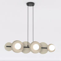 HÄNGELEUCHTE  85/23/120 cm    - Beige/Schwarz, Trend, Glas/Metall (85/23/120cm)