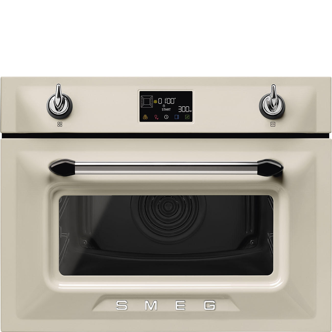 EINBAUMIKROWELLE SO4902M1P  - Creme, Basics, Glas/Metall (59,7/45,8/54,8cm) - SMEG