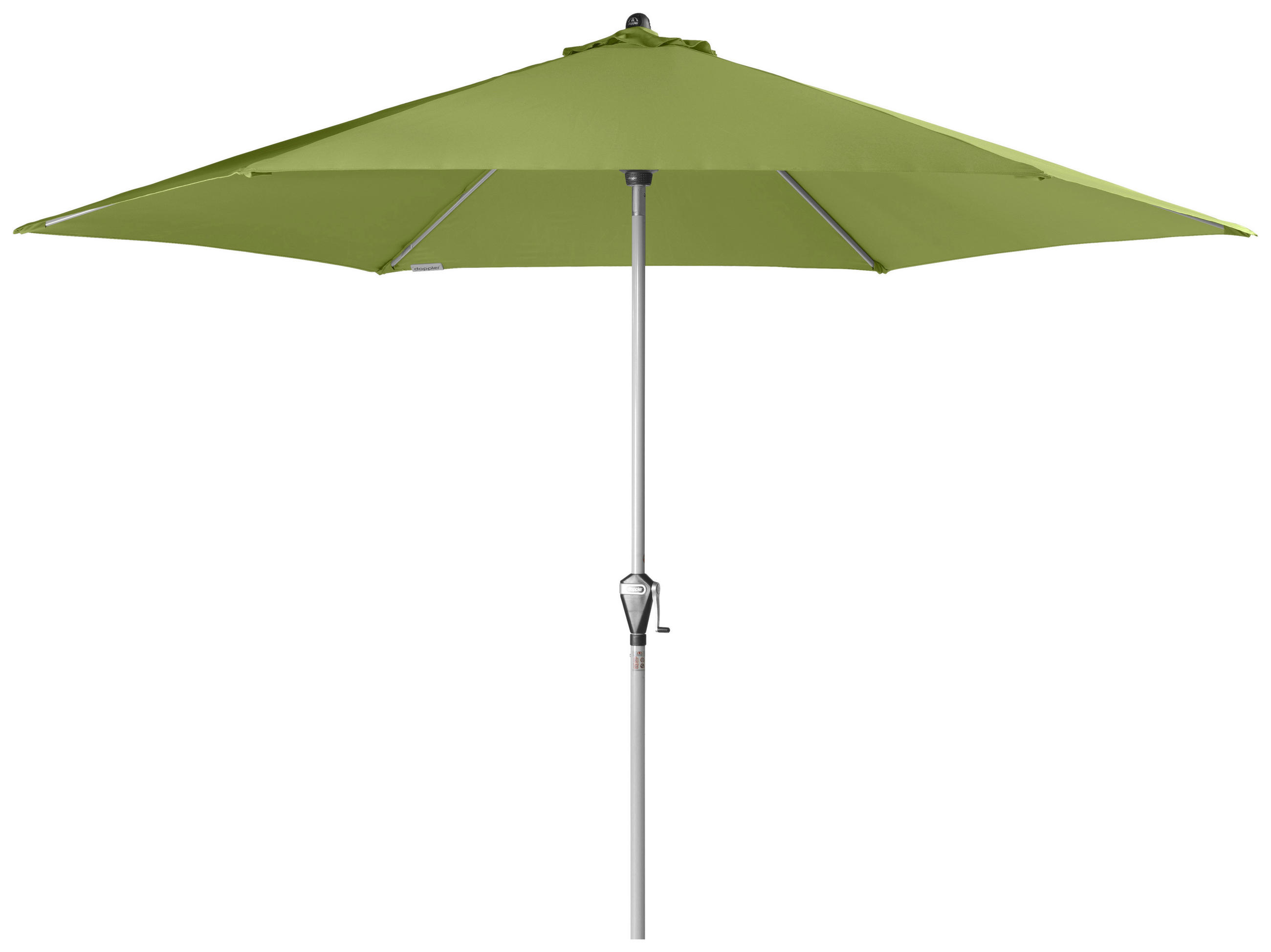 SONNENSCHIRM 320 cm Grün  - Silberfarben/Grün, Design, Textil/Metall (320cm) - Doppler