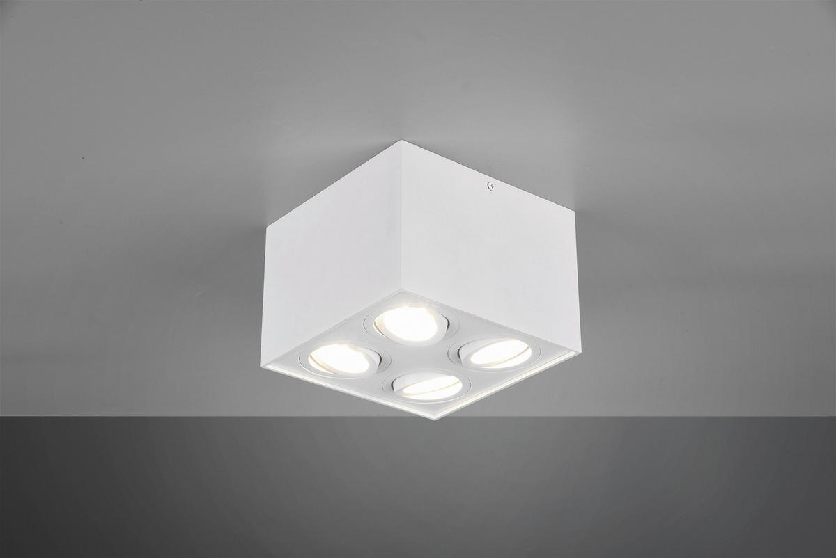 DECKENLEUCHTE     - Weiss, Basics, Metall (17,8/12,5/17,8cm) - Trio Leuchten