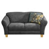 2-SITZER-SOFA Flachgewebe Schwarz  - Schwarz/Naturfarben, KONVENTIONELL, Holz/Textil (163/84/89cm) - Sit & More