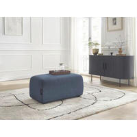 HOCKER ATILLA Flachgewebe Blau  - Blau/Schwarz, MODERN, Kunststoff/Textil (92/44/48cm)