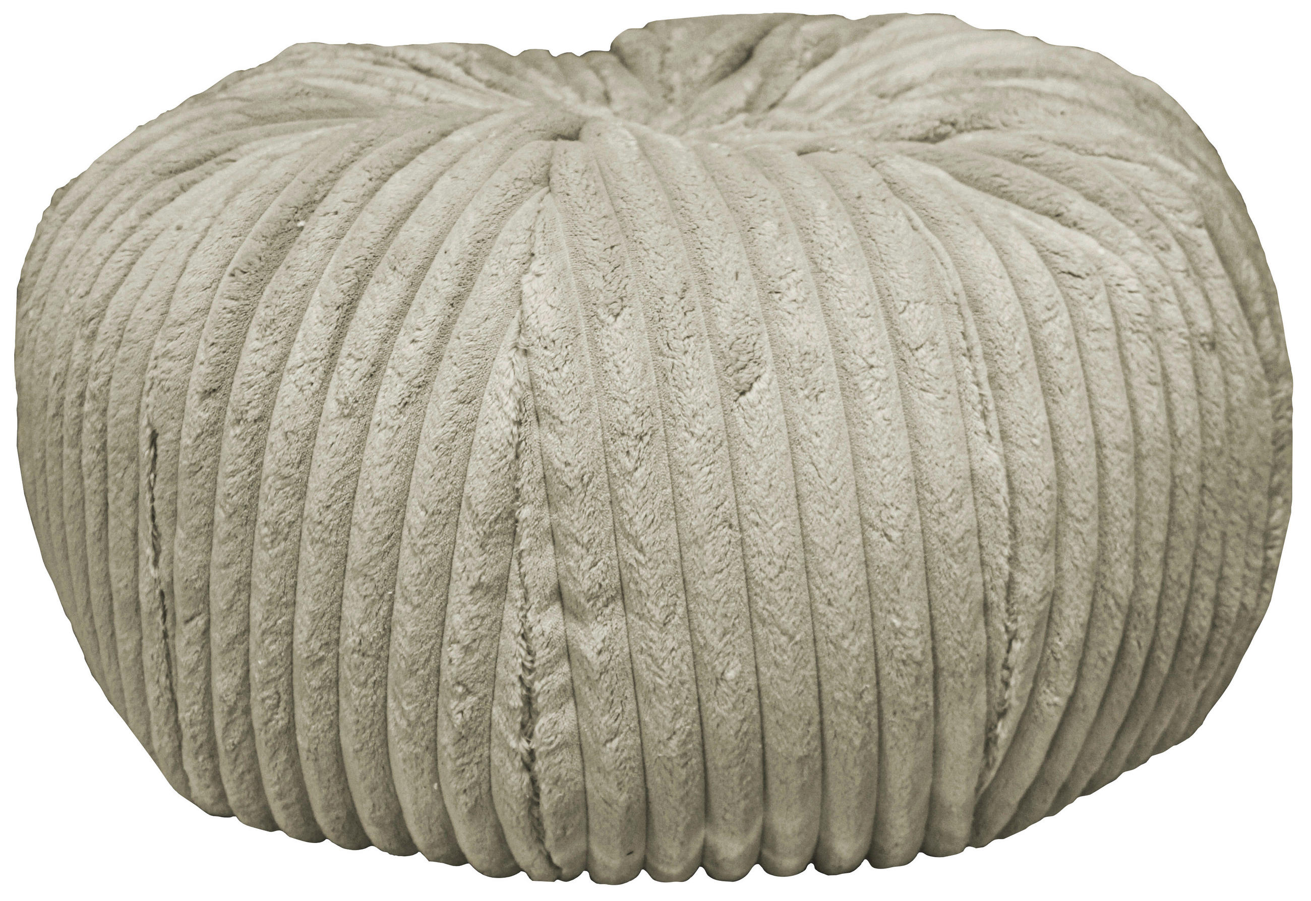 POUF Cord 60/30/60 cm  - Sandfarben, Design, Textil (60/30/60cm) - Carryhome