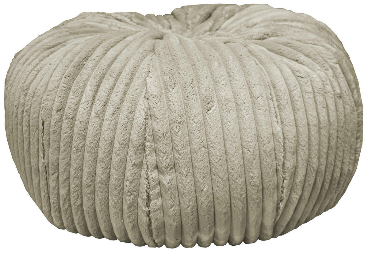 POUF Cord 60/30/60 cm  - Sandfarben, Design, Textil (60/30/60cm) - Carryhome