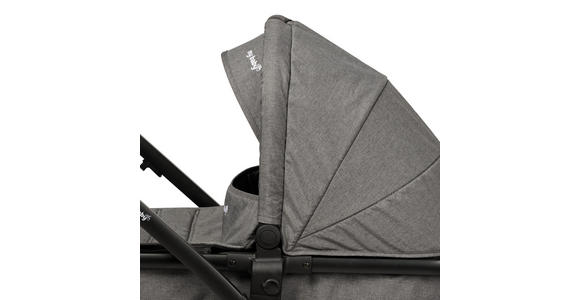KINDERWAGENSET Korfu  - Dunkelgrau/Schwarz, Basics, Kunststoff/Textil - My Baby Lou