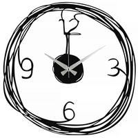 WANDUHR Schwarz 48/48/0,12 cm  - Schwarz, LIFESTYLE, Metall (48/48/0,12cm)