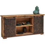 SIDEBOARD 180/85/40 cm  - Schwarz/Naturfarben, Trend, Holz/Metall (180/85/40cm) - Landscape