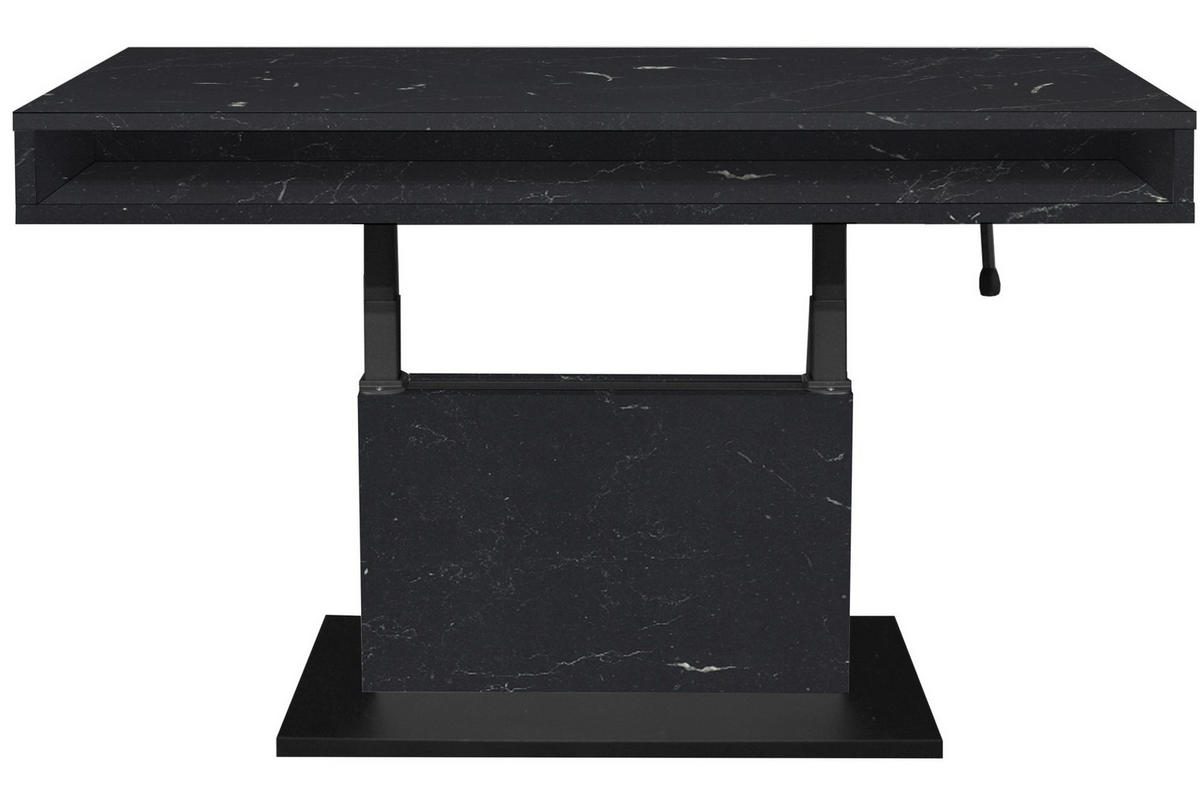 COUCHTISCH Lift Couchtisch rechteckig Schwarz  - Schwarz/Eiche Artisan, Design, Holzwerkstoff/Metall (110/58-77/60cm) - MID.YOU