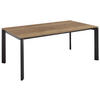 ESSTISCH rechteckig Schwarz, Eiche dunkel  - Eiche dunkel/Schwarz, Basics, Holzwerkstoff/Metall (160/95/76cm) - Celina Home
