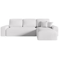 ECKSOFA  in Bouclé Creme  - Creme/Schwarz, MODERN, Kunststoff/Textil (248/143cm) - Xora