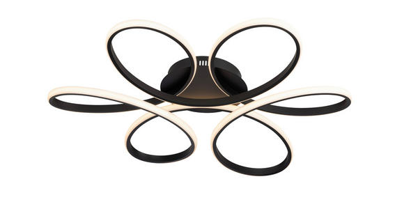 LED-DECKENLEUCHTE 70/10 cm   - Schwarz, Design, Kunststoff/Metall (70/10cm) - Novel