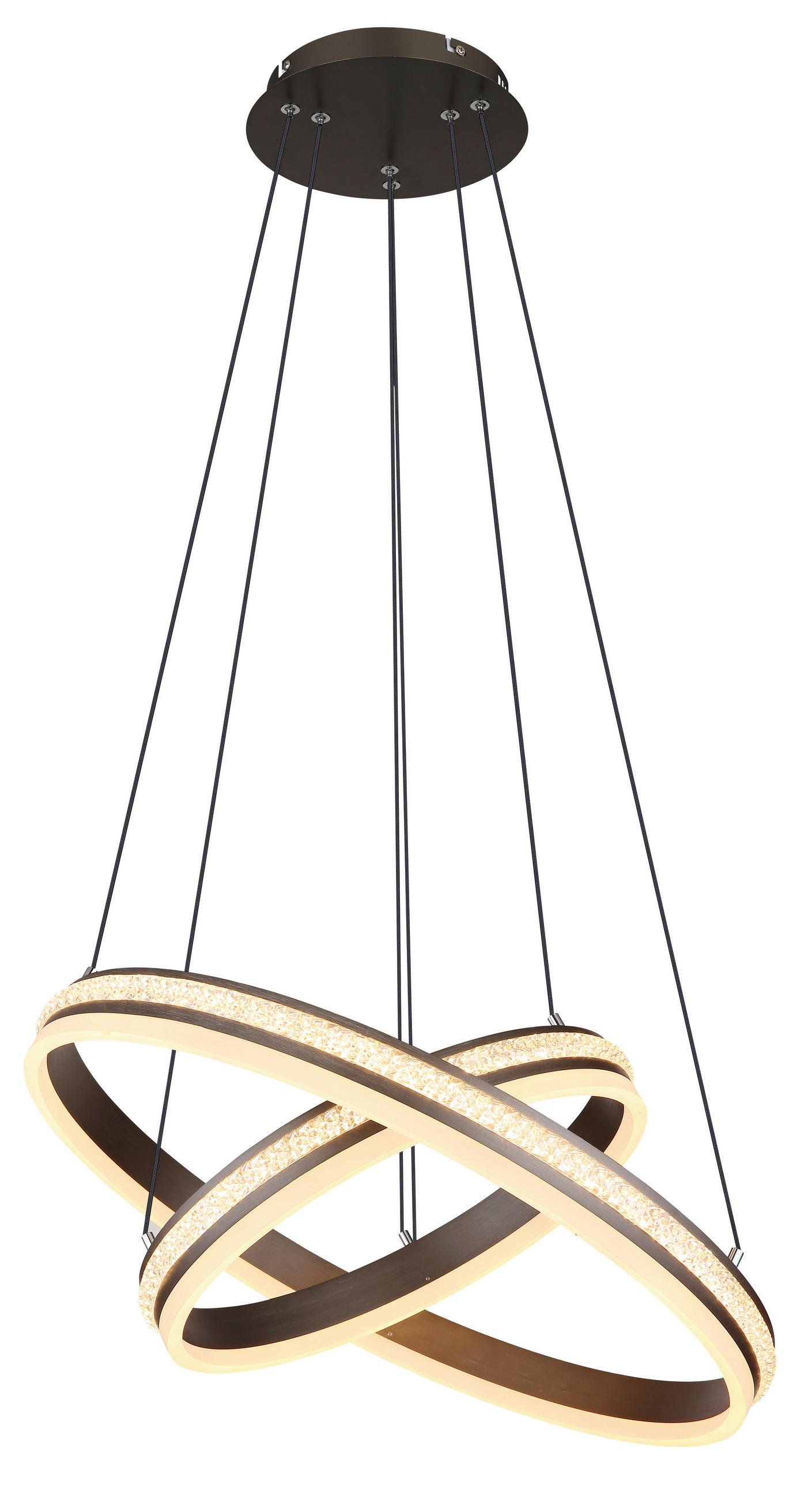 Globo Led-Hängeleuchte Klar, Opal, Titan 60x120x60 cm