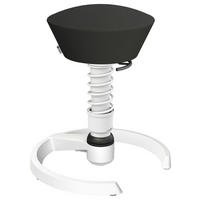 BÜROHOCKER 55/45,66/55 cm  - Schwarz/Weiß, Basics, Leder/Metall (55/45,66/55cm) - Aeris