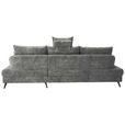 ECKSOFA in Webstoff Dunkelgrau  - Dunkelgrau/Schwarz, KONVENTIONELL, Textil/Metall (293/183cm) - Carryhome