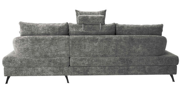 ECKSOFA in Webstoff Dunkelgrau  - Dunkelgrau/Schwarz, KONVENTIONELL, Textil/Metall (293/183cm) - Carryhome